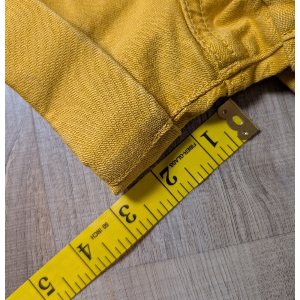 Express Size 8 Shorts Shortie Super High Rise Stretch Mustard Boho Retro - Picture 12 of 12